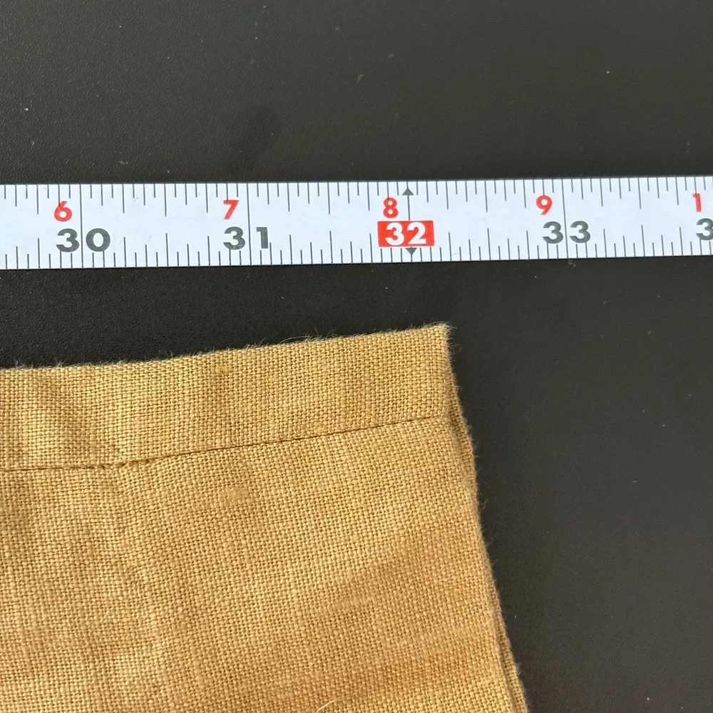 Banana Republic Womens Pleated Linen Pants 10L Tan High Rise Wide Leg 813840-00